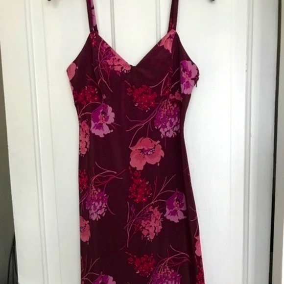 NWT ASO Express Midi Floral Midi‎ Slip Dress Rare Vintage y2k Hogwarts Yule Ball - Picture 10 of 11